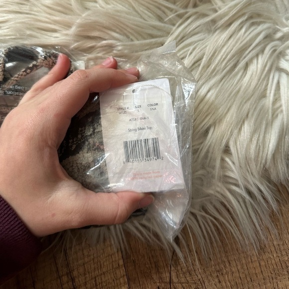 ANDIE The String Bikini Bottom In Snake - Picture 3 of 3